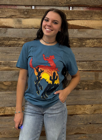 The Desert Sunset Bronc Tee