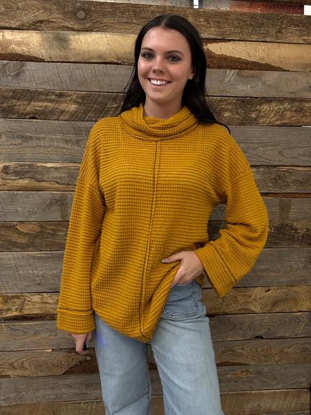 The Remember To Be Mustard Sweater Top