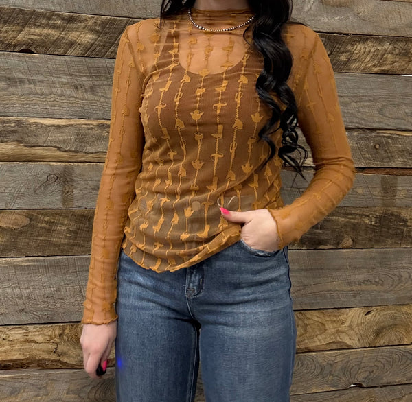 The Arrows and Rust Mesh Top