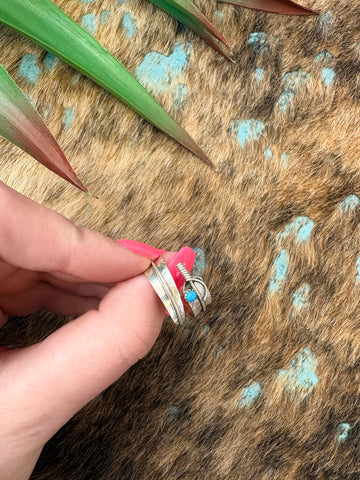 The Wrap Around Feather Turquoise Ring