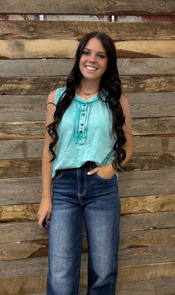 The Best Start Teal Tank Top