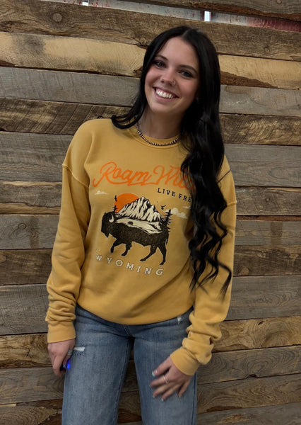 The Roam Wild Mineral Mustard Sweatshirt
