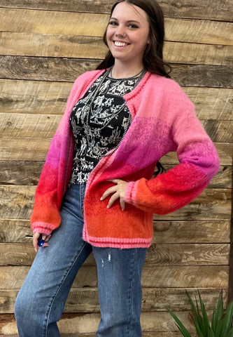 The All The Way Ombre Sweater Cardigan