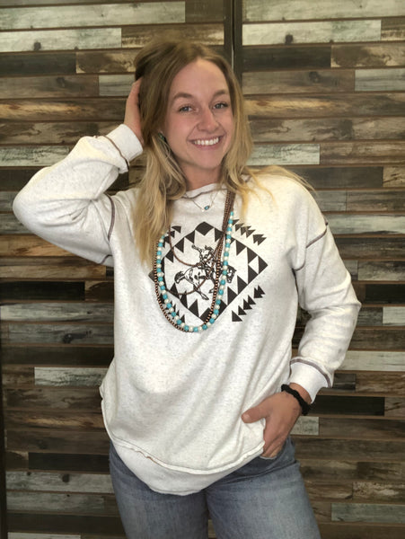 The Best Bronc Rider Reversible Sweatshirt