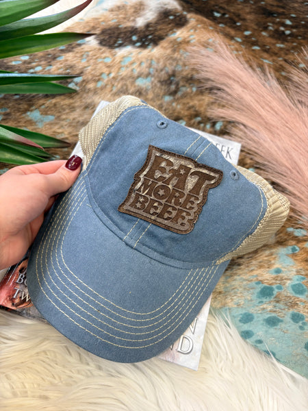 The Eat More Beef Blue Cap