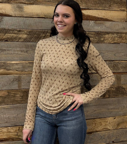 The All Over Western Long Sleeve Top