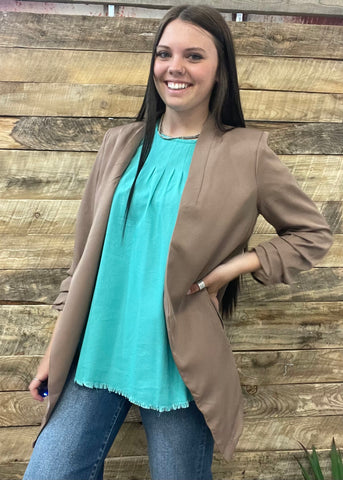 The Today Is Here Mocha Blazer