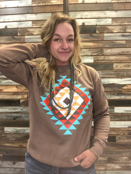 The Diamond Way Aztec Latte Sweatshirt