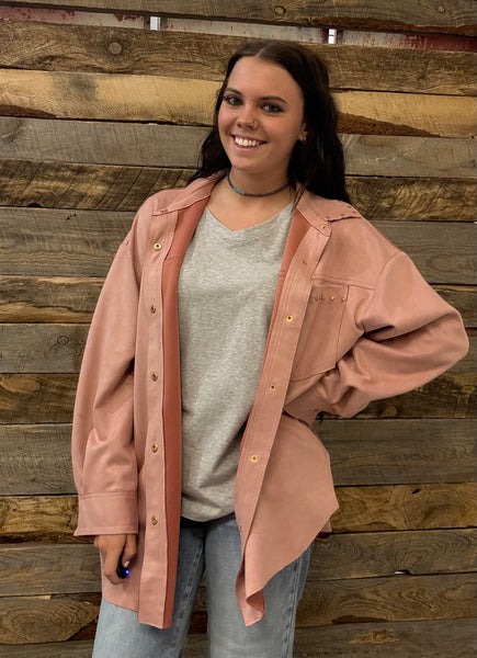 The Head There Dusty Rose Cardigan Jacket