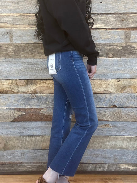 The Braylee High Rise Crop Straight Jeans