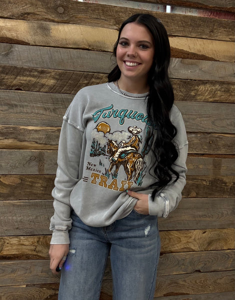 The Turquoise Trails Mineral Heather Grey Sweatshirt
