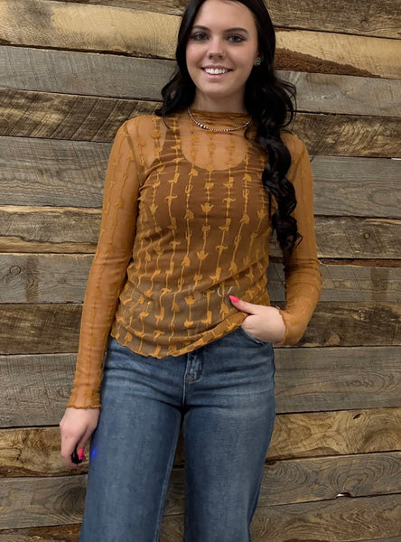 The Arrows and Rust Mesh Top