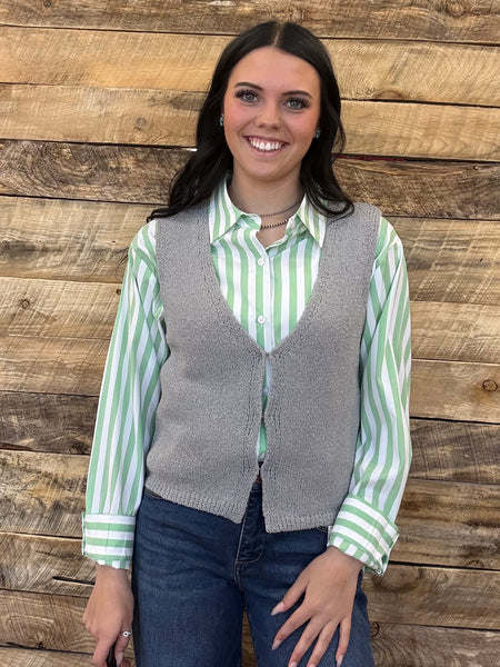 The One Shot Green Striped Top