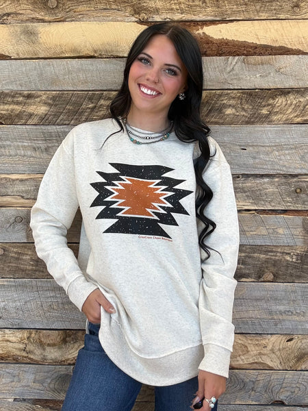 The Aztec Sweatshirt Perfect Cut Oatmeal Sweatshirt