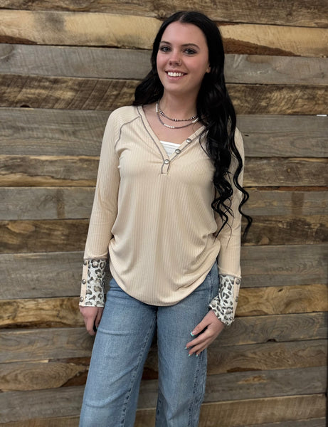 The Nothing Crazy Taupe Top