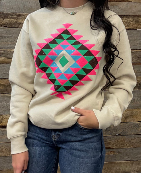 The Diamond Ways Aztec Bone Sweatshirt