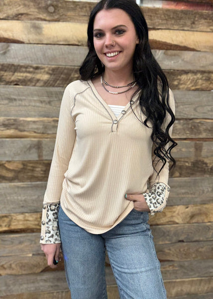 The Nothing Crazy Taupe Top