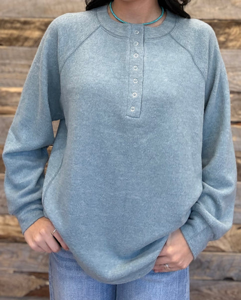 The Stop It Here Blue Grey Sweater