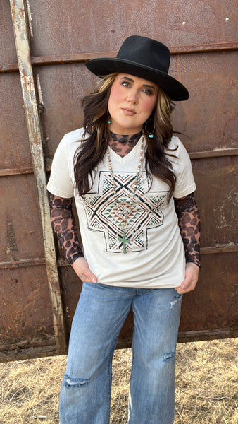 The Some Days Aztec Heather Dust Tee