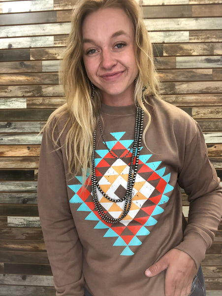 The Diamond Way Aztec Latte Sweatshirt