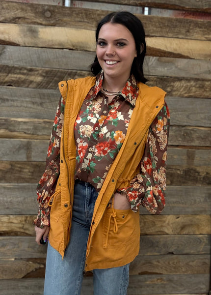 The Floral Mesh Blouse Top