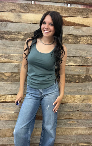 The Take It Basic Ash Jade Tank Top