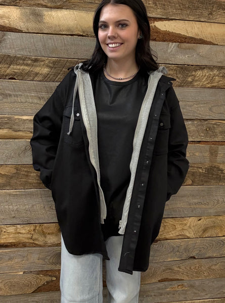 The Strong Days Zip Up Black Hoodie