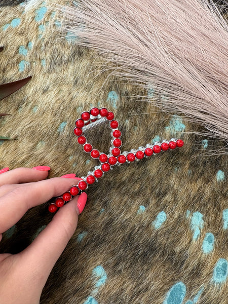 The Ruby Red Claw Clip