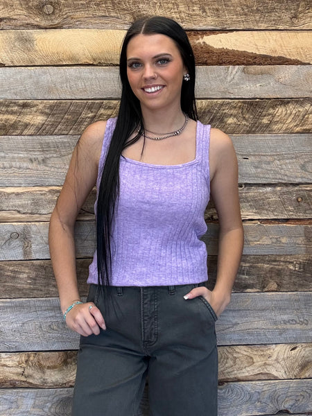 The Talk It Up Lavender Tank Top