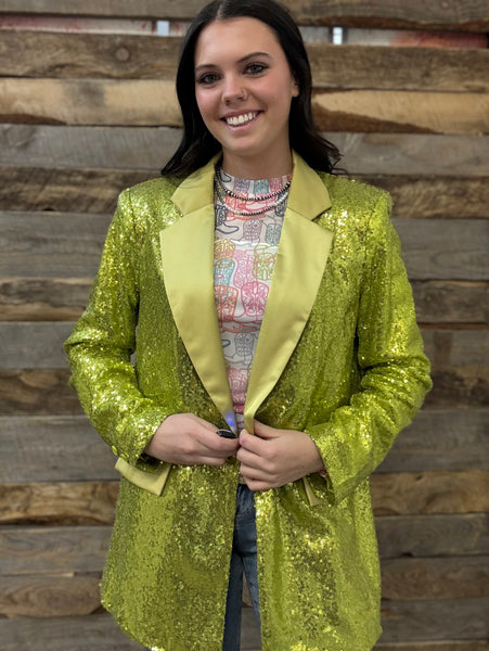 The Green Sequins Blazer