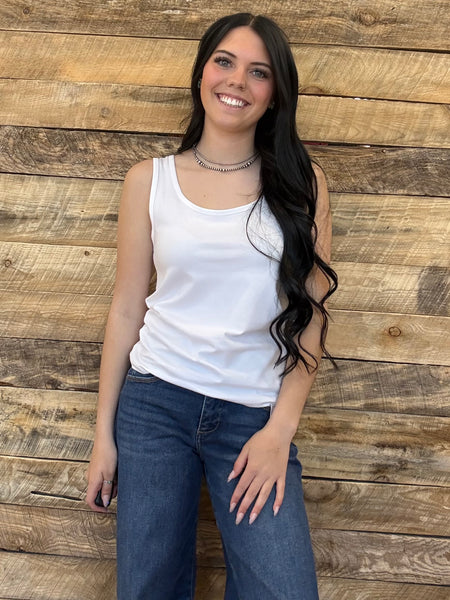 The Take It Basic White Tank Top