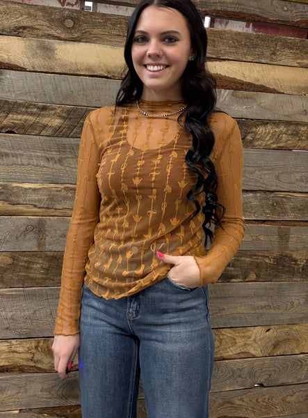 The Arrows and Rust Mesh Top
