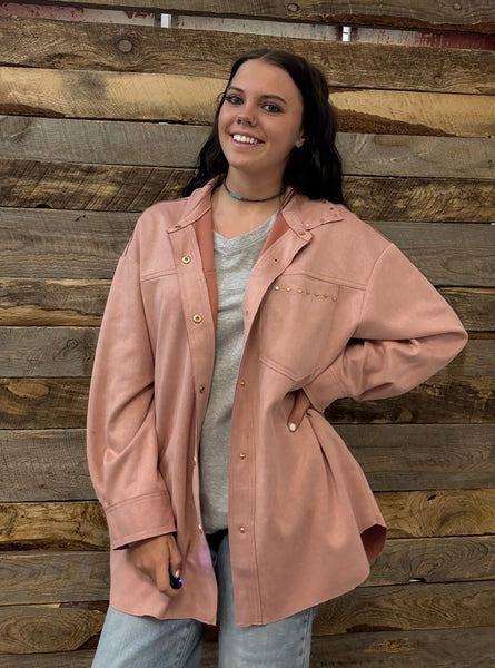 The Head There Dusty Rose Cardigan Jacket