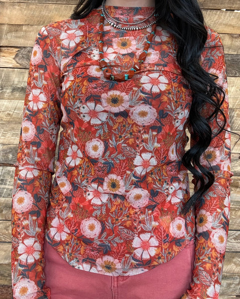 The Rusty Poppy Mesh Top