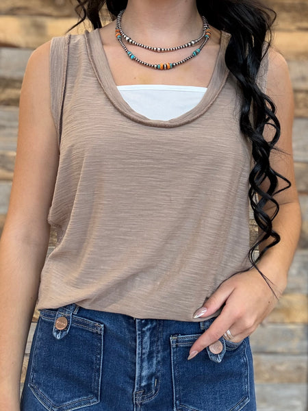 The New Way Ash Mocha Tank Top