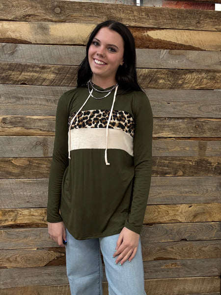 The Start This Way Leopard Block Top Sweatshirt