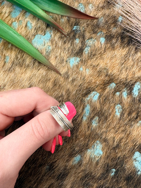 The Wrap Around Feather Ring