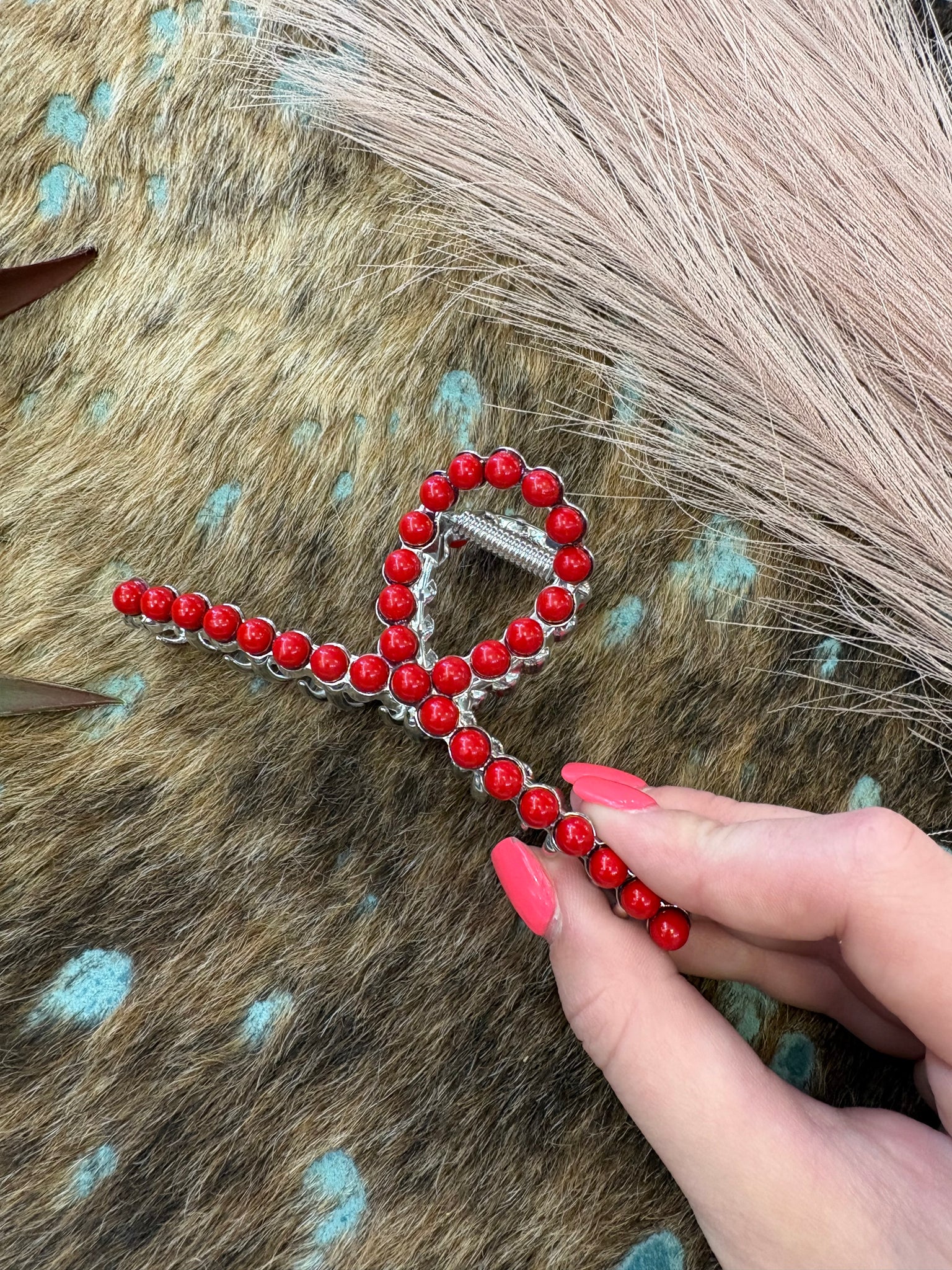 The Ruby Red Claw Clip
