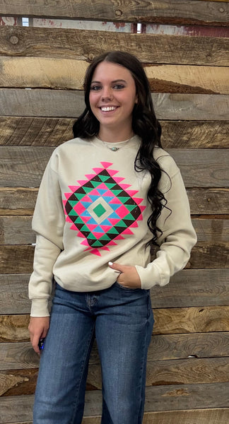The Diamond Ways Aztec Bone Sweatshirt