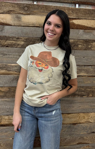 The Cowboy Santa Tan Tee