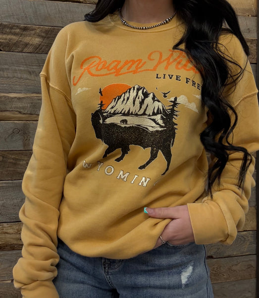 The Roam Wild Mineral Mustard Sweatshirt