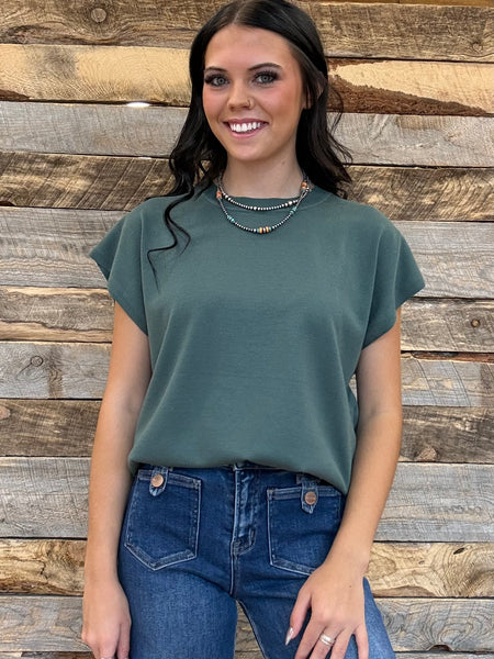 The Talk To Them Jade Sweater Tank Top