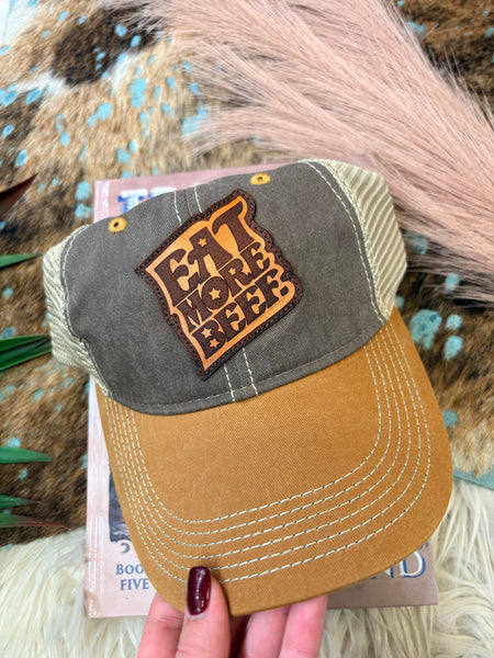 The Eat More Beef Earthy Tones Cap
