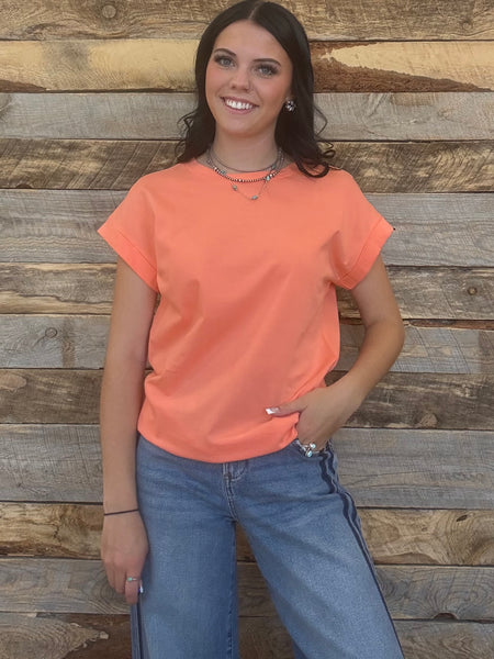 The Take It Basic Coral Top