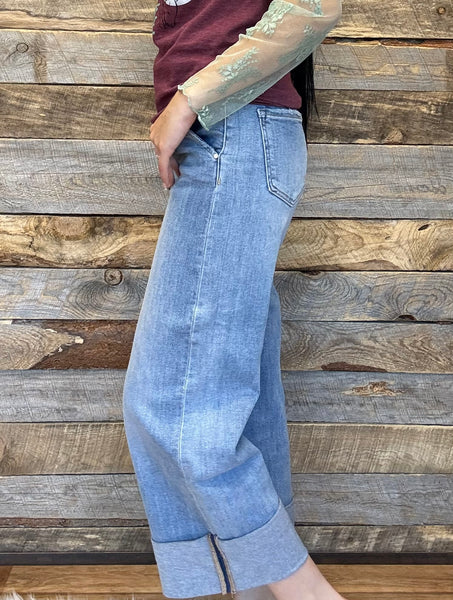 The Lindie High Rise Ankle Cuffed Jeans
