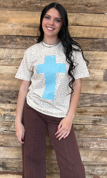The Cross Leopard Cream Tee