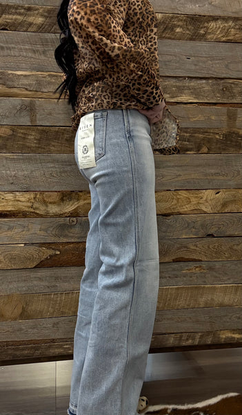 The Mary Lou Wide Leg Hem Jeans