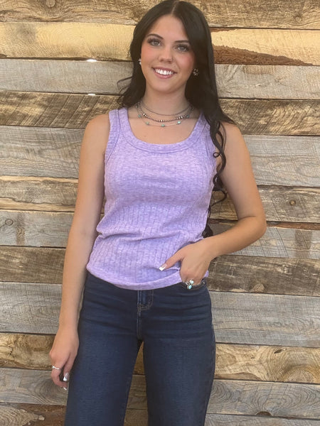 The Talk To Us Lavender Tank Top
