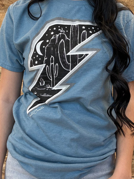 The Desert Lightening Light Blue Tee