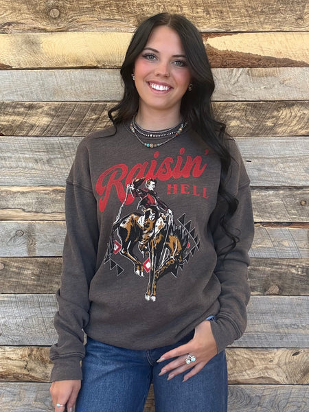 The Raisin' Hell Mineral Brown Sweatshirt